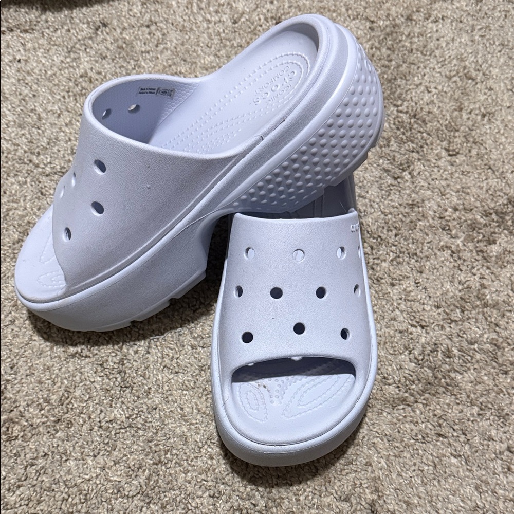 CROCS stomp slides -purple